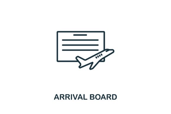 Arrival Board Icon from Airport Collection: A Practical Design Asset