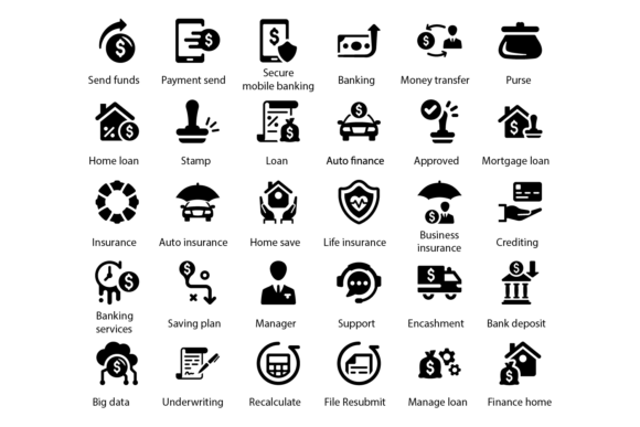Banking Services Icons: Enhancing Visual Communication in Financial Design