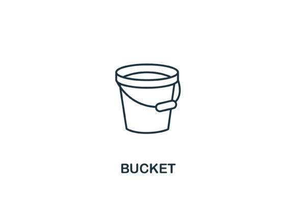 Bucket Icon for Cleaning Collection: A Practical Design Tool