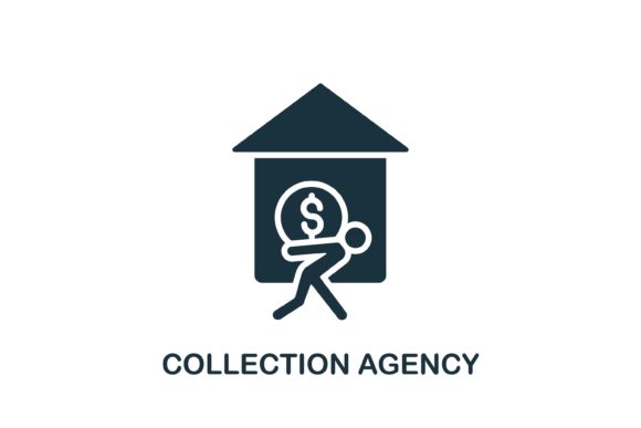 Collection Agency Icon: Simple Banking Illustration for Web Design
