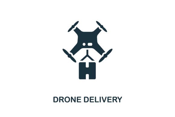 Drone Delivery Icon: A Versatile Design Asset for Modern Web and Visual Projects