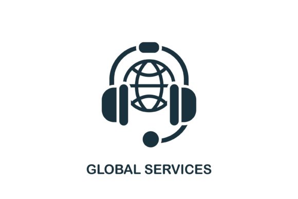 Global Services Icon: Creative Design Made Simple