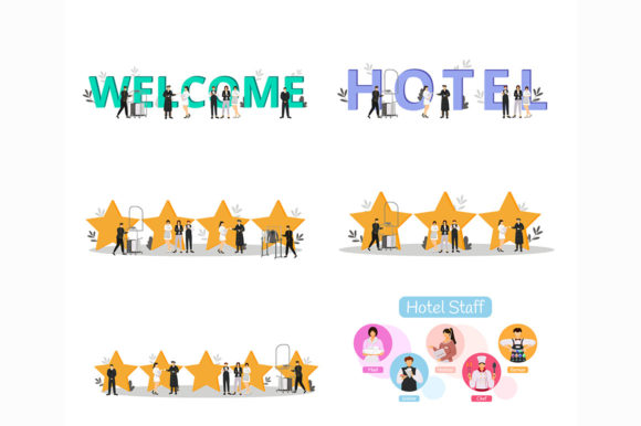 Hotel Staff Flat Color Vector Set: Practical Design Solutions for Real-World Use
