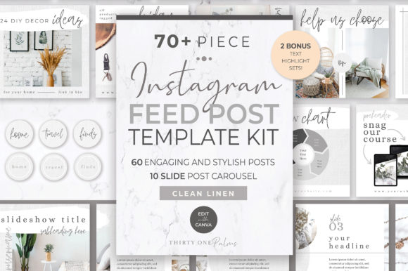 Instagram Feed Post Kit Linen: Style Meets Substance for Smarter Social Content