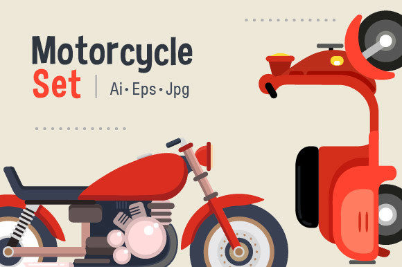 Maximize Your Design Potential with the Motorcycles Set Vector Collection