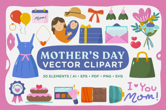 Mother's Day Cute Vector Clipart Pack