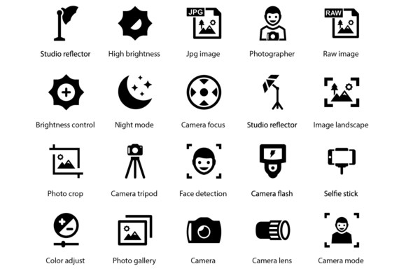 Photography Icons: Enhancing Visual Communication Across Design Projects