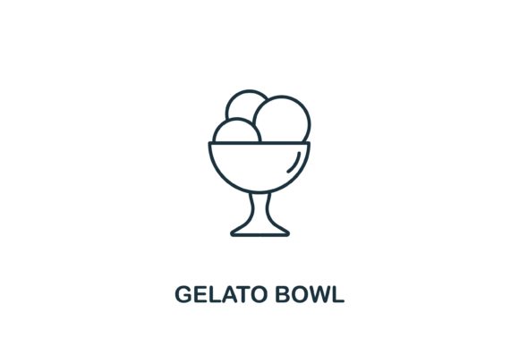 Strategic Value of the Gelato Bowl Icon from Bakery Collection in Visual Communication