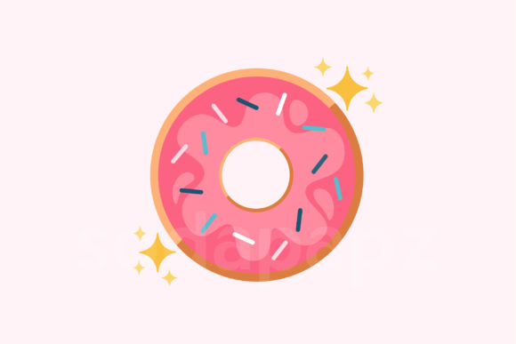 Sweet Deluxe - Strawberry Donut Icon: A Versatile Asset for Modern Design Projects