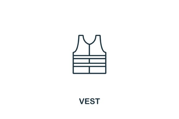 Vest Icon for Work Safety Design Needs